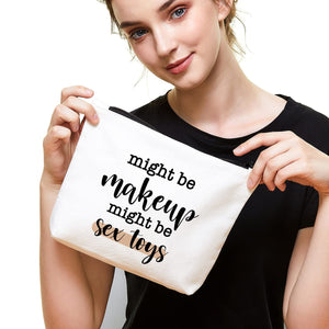 IHopes+ Funny Makeup Bag Gift for Women Best Friends Sister Teen Girls| Cute Makeup Zipper Pouch Bag Cosmetic Travel Accessories
