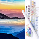 BAISITE Paint by Numbers Kit for Adults Beginners,12 Wx16 L 2 Pack Canvas for Painting Kits for Adults in Colorful Box-PBN205-20