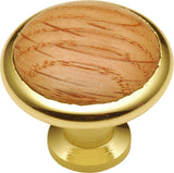 Hickory Hardware P427OAK 13/8Inch Wood Grain Cabinet Knob, Oak