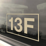 Military Army MOS 13F Forward Observer 3x5 Tan Heavy Duty Die Cut Vinyl Window Sticker Decal