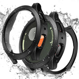 [2 in 1] Goton Waterproof Case for Samsung Galaxy Watch 7 6 5 4 FE 44mm 40mm, 360 Protective Hard PC Front & Back Bumper with Te