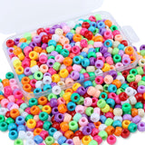XIANNVXI Muticolors Pony Beads 500Pcs 9mm Pony Beads Bulk for Friendship Bracelets for Crafts Necklace Hair Kandi Beads