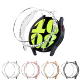 Seltureone 5+5 Pack Bling Case Compatible with Samsung Galaxy Watch 6 40mm with Tempered Glass Screen Protector, Rhinestone PC C