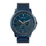 United Colors Of Benetton Signature Analog Watch For Man With Blue Round Dial & Blue Stainless Steel Bracelet Band Water Resista