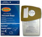 EnviroCare Replacement Micro Filtration Vacuum Cleaner Dust Bags made to fit Eureka Type C Mighty Mite Canisters 3 Pack