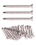 IMScrews #8 x 2 Inch Self Drilling Screws 410 Stainless Steel Flat Head Phillips Drive Full Thread Sheet Metal Tek Screws for Wo