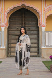 Gosriki Women'S Cotton Blend Straight Printed Kurta With Pant & Dupatta (5Jee Black-Gs_Xl_Black_X-Large),Black,,B0CS9SYS79