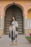 Gosriki Women'S Cotton Blend Straight Printed Kurta With Pant & Dupatta (5Jee Black-Gs_M_Black_Medium),Black,,B0CS9VGS1D
