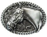 Vintage Style Western Rope Horse Cowboy Oval Belt Buckle Also Stock In The Us
