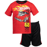 Hot Wheels Little Boys Graphic TShirt & Mesh Shorts Set Black/Red 78
