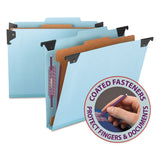 Smead 65105 Four Section Hanging Classification Folder Pressboard/Kraft Letter Blue