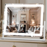 Bearolve Vanity Mirror with Lights, 22 17 LED Makeup Mirror, HD Professional Mirror, Smart Touch with 3-Color Lighting, Dimmabl