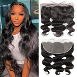 Anjudyreid 13x4 Body Wave HD Lace Frontal Human Hair 10Inch Body Wave Ear to Ear Transparent Lace Frontal Only 100% Unprocessed 