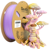 Gratkit Matte Tri-Color PLA Filament,Coextrusion PLA Filament 1.75mm, +/-0.03mm, 1KG/Roll, High Speed Matte PLA,Topaz