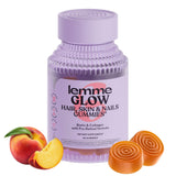 Lemme Glow Collagen Gummies for Thick Hair, Strong Nails & Healthy Skin with Multi-Collagen Peptides, Biotin, Trace Minerals, Zi