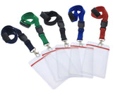 5 Pack Premium Quick Release Lanyards with Detachable Buckle & Heavy Duty Waterproof Badge Holders by Specialist ID (Assorted 