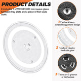 12.5 Microwave Glass Turntable Tray Glass Plate by Beaquicy - Replacement for GE Kenmore Samsung Hotpoint Microwave - 12 1/2