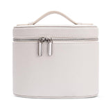 idoltimes Cosmetic Case, Leather Makeup Bag, Portable Handheld Makeup Case, Detachable Compartments