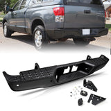 TUSDAR Rear Bumper Assembly Fits for 2007-2013 Toyota Tundra with Park Sensor Holes Black Back Bumper TO1103118 One Piece Packag
