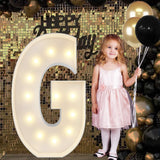 4FT Marquee Light Up Letters G, Big Marquee Letter for Baby Shower Birthday Engagement Wedding Marry Me Party Decor