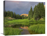 Red Mountain Reflected In Pond, San Juan Mountains, Colorado-Canvas Art-22X18.26