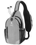 VPBAGE Sling Bag for Men and Women, Crossbody Hiking Daypack/Chest Bag/Shoulder Bag, Small Backpack for Travel, with Chest Phone