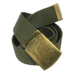 Lex Tavis Nylon Canvas Web Belt Military Style With Antique Metal Buckle And Tip For Men & Boys