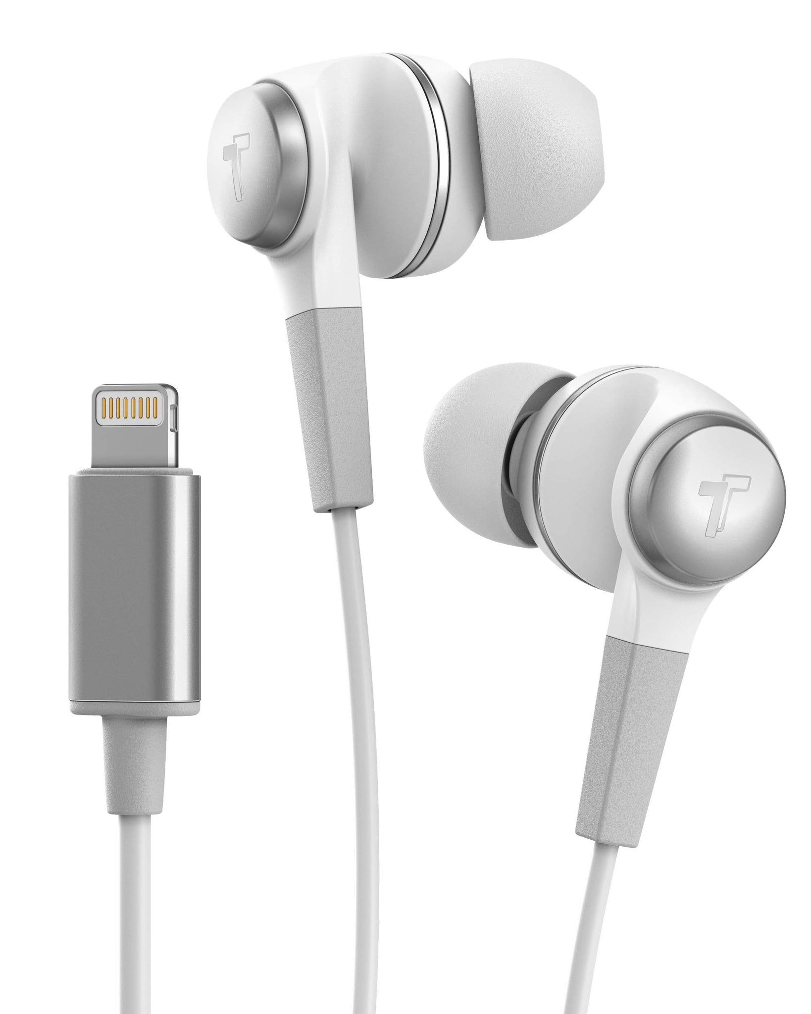 Thore iPhone Earphones (Apple MFi Certified) V120 in Ear Wired Lightning Earbuds (Sweat/Water Resistant) Headphones with Mic/Vol