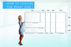 Magnetic Porcelain Dry-Erase Planning Board With Accessory Kit, General Format Grid, Aluminum Frame, 24 X 36