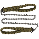 Pocket Chainsaw with Paracord Handle 24 Inches 11 Teeth Folding Chain Hand Saw Fast Wood & Tree Cutting Emergency Survival Gear 