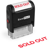 ExcelMark Sold Out Self Inking Rubber Stamp - Red Ink (A1539)