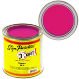 1 Shot Lettering Enamel Paint, Professional Pinstriping and Lettering Paint 8 OUNCE CAN- 1/2 PINT 163L/8Z (163L- Magenta)