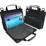 UZBL 1111.6 Inch Chromebook Case Protective Laptop Hard Cover Sleeve, Alwayson Work In Case with Carrying Handle and Adjustabl