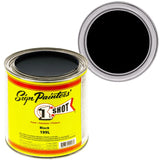 1 Shot Lettering Enamel Paint, Professional Pinstriping and Lettering Paint 8 OUNCE CAN- 1/2 PINT 199L/8Z (199L- Lettering Black