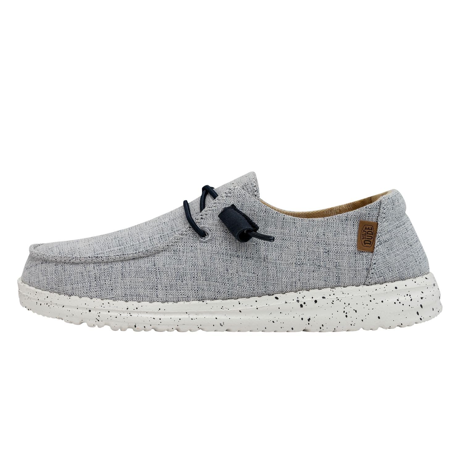 Hey Dude Women's Wendy Chambray White Blue Size 6 | Women's Shoes | Women's Slip On Shoes | Comfortable & Light-Weight