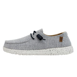 Hey Dude Women's Wendy Chambray White Blue Size 6 | Women's Shoes | Women's Slip On Shoes | Comfortable & Light-Weight