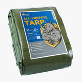 GUARD SHIELD Heavy Duty Tarp 10x20 Feet Green Multi Purpose Thick Waterproof Poly Tarp Cover 10mil