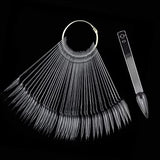 Polish Display Fan - Clear Stiletto 50pc