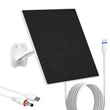 Zivif 10W Solar Panel for Security Cameras, Solar Panel Charger Camera with USB-C Cable, DC 5.5x2.1mm & Micro USB Port, IP66 Wat