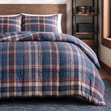 Eddie Bauer - Twin Size Reversible Comforter Set with Matching Sham