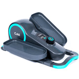 Cubii GO Aqua - Compact Whisper Quiet Under Desk Elliptical with LCD Monitor, Adjustable Resistance, Portable Design with Telesc