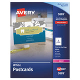 avery Postcards, Color Laser Printing, 4 x 6, Uncoated White, 2 Cards/Sheet, 80/Box