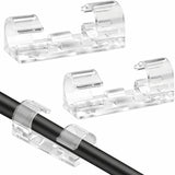 Harkoiz Strong Adhesive Cable Clips | Transparent Wire Organizer For Desk, Wall & Car | No Drill Cord Holder For Charger, Usb & 