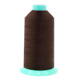 Mandala Crafts Size 138 420D T135 Bonded Nylon Thread - Dark Brown 1250 YDs Tex 135 Heavy Duty Sewing Threads for Leather, Jeans