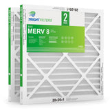 TRIGHTFILTERS 20x20x1 Air Filter 2 Pack, Durable MERV 8 Pleated Home HVAC AC Furnace Filters, Lightweight Compact Air Conditione