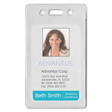 Advantus Proximity Card Vertical Badge Holders, 3 3/8H x 2 3/8W, Clear, Pack Of 50