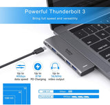 USB C Adapter for MacBook Pro/MacBook Air M1 M2 M3 2021 2020 2019 13 15 16, 6 in 1 USB-C Hub MacBook Pro Accessories with
