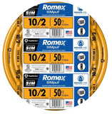 Southwire Romex Brand Simpull Solid Indoor 10/2 W/G NMB Cable 50ft coil SW# 28829022