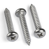 BNUOK #6 x 1 Inch Pan Head Wood Screws, Phillips Drive, Stainless Steel 304 (18-8), Self Tapping for Wood, Sheet Metal Screws, 2
