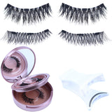 LAUBESS Magnetic Eyelashes with Applicator 2 Pair No Glue Needed Natural Look Magnetic Lashes Easy to Wear and Remove(L01/L03)